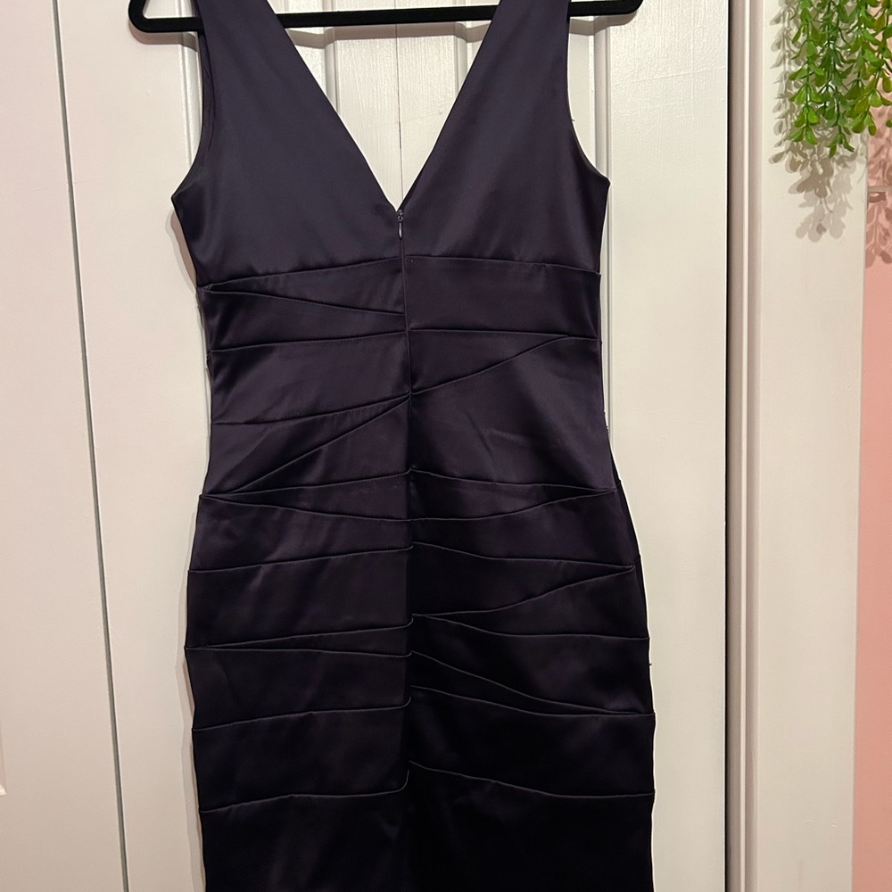 Christmas Party Season - Elegant Purple Satin Dress